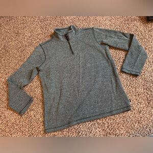 GAP Men’s Heather Gray 1/4 Zip Pullover Sweater Size Large